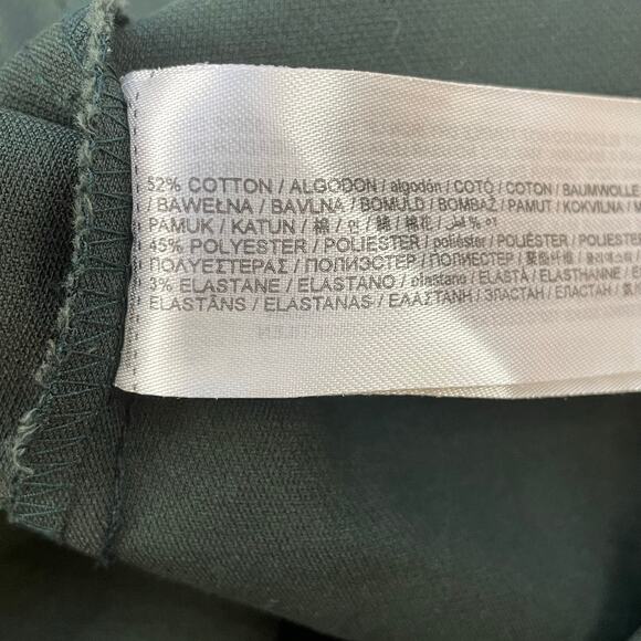 MNG Mango Womens Pants US 8 Green Cropped Stretch Straight Leg Trousers Workwear - Picture 4 of 8